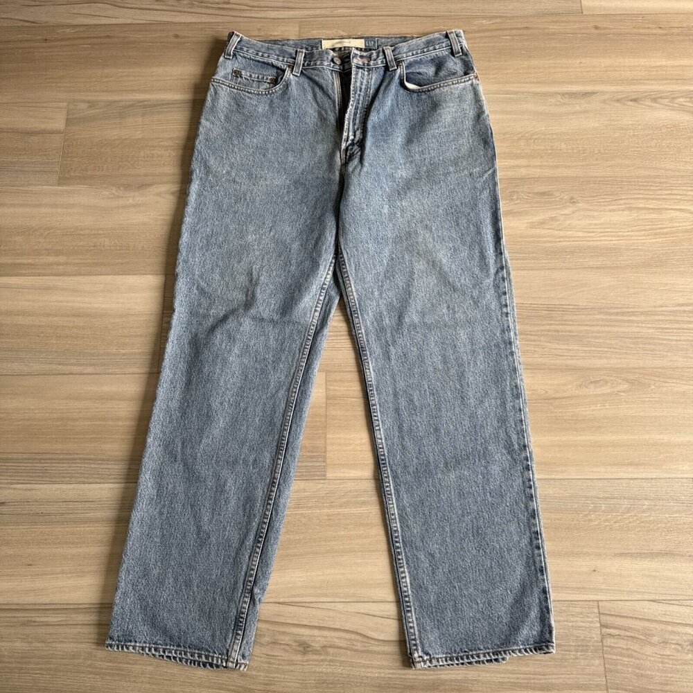 Vintage Gap Relaxed Fit Jeans Mens 36x32 Blue Distressed‎ Y2K Denim Pants